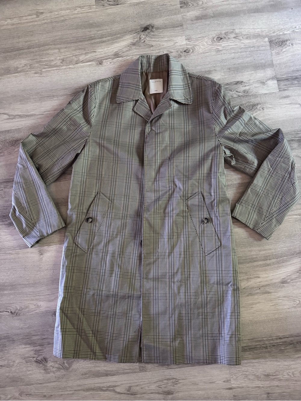 Sandro Paris Men's Mac checkered Coat